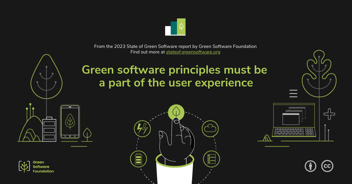 Green software principles must be a part of the user experience