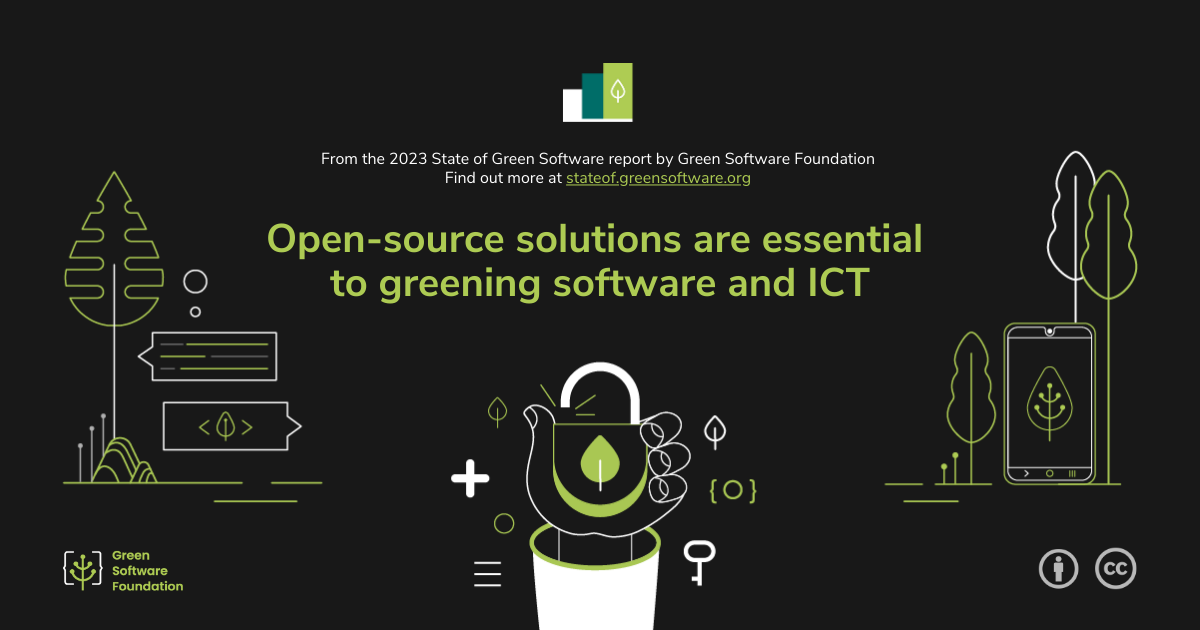 Open-source solutions are essential to greening software and ICT